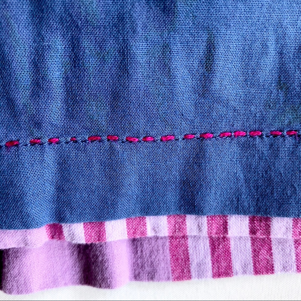 Tea Collection Reversible Blue/Pink Cotton Dress 3 - Picture 8 of 11